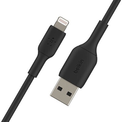Belkin Boost Charge Lightning to USB Type-A Cable (6.6FT/2M - Black)