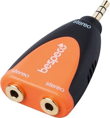 Bespeco SLAD225 3.5mm Jack Sterio Male to Dual 3.5mm Jack Sterio Female Adapter