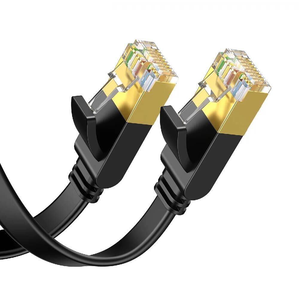 UGREEN High Speed Gold Plated STP LAN Cat 7 Flat Cable, Meters: 0.5 Meter