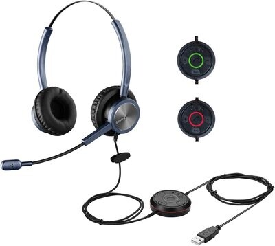 Sinseng Computer Headset with Noise Cancelling Microphone for PC Laptop