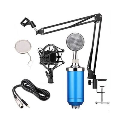 BM-800 Plus Condenser Microphone with Pop Filter Set WITH NB-35 Microphone Stand Holder