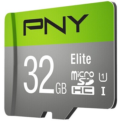 PNY Elite 100Mbps Class10 UHS-I MicroSDHC Card with Adapter