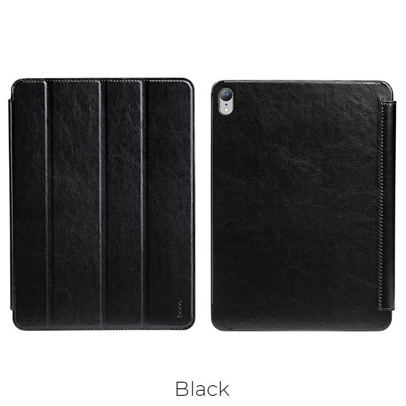 Hoco Retro Leather Case for Apple iPad Pro12.9, Color: Black