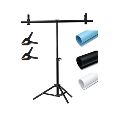 Focus T-Shape Backdrop kit With 3 PVC backdrop (68x68cm)