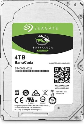 Seagate BarraCuda 4TB Mobile Hard Drive SATA 6Gb/s 128MB Cache 2.5-Inch 15mm