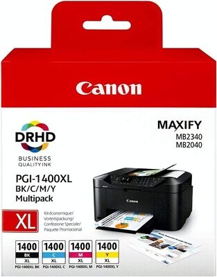 Canon MAXIFY PGI-1400XL BK/C/M/Y MultiPack Original Ink Cartridge