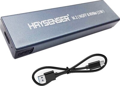 Haysenser M.2 Nvme &amp; M.2 NGFF, M.2 SSD to USB3.1 Enclosure
