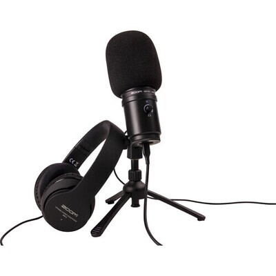 Zoom ZUM-2 Podcast Mic Pack with ZUM-2 Mic, Headphones, Desktop Stand, Cable &amp; Windscreen
