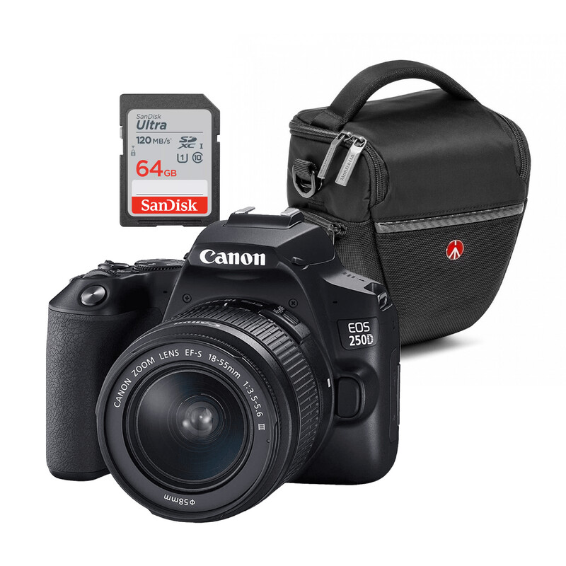Canon EOS 250D Camera With EFS 1855mm f/3.55.6 III Lens Kit with