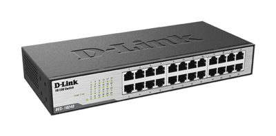 D-Link DES-1024D 24-Port Fast Ethernet Unmanaged Desktop Switch