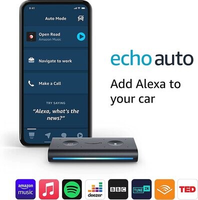 Amazon Echo Auto Smart Speaker with Alexa Black