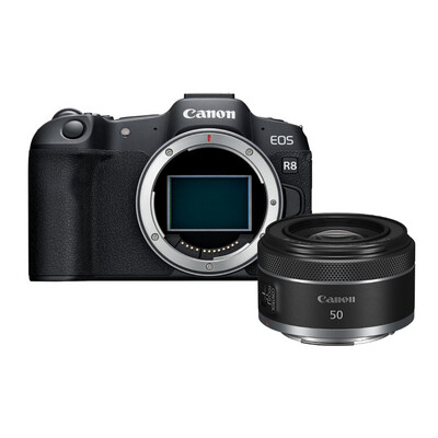 Canon EOS R8 Mirrorless Camera with Canon RF 50mm f1.8 STM Lens