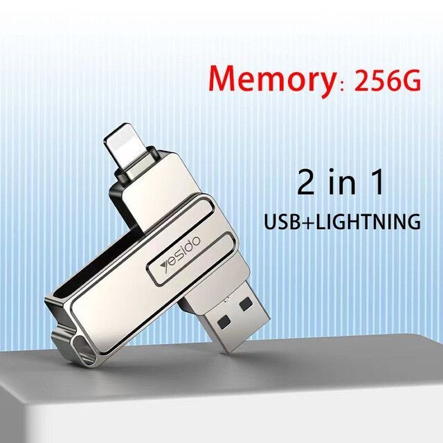 Yesido FL16 256GB USB3.0 &amp; Lightning Dual Flash Drive