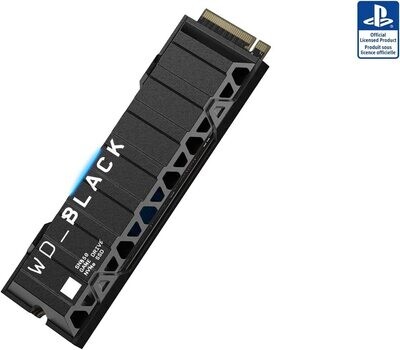 WD BLACK SN850 NVMe Gen4 PCIe M.2 2280 SSD for PS5 Consoles with Heatsink Up to 7,000 MB/s