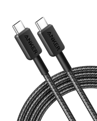 Anker 322 6Ft 1.8Mtr Braided USB-C to USB-C Cable Black