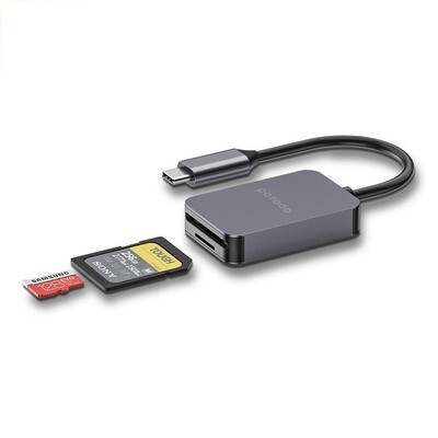 Porodo 2in1 USB-C Card Reader SD MicroSD