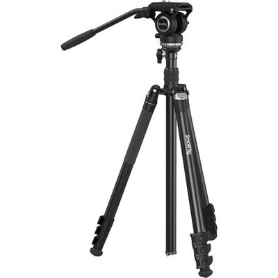 SmallRig CT210 Video Tripod with Fluid Head and Reversible Center Column