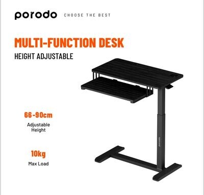 Porodo Multifunction Desk With 68-104cm Height Adjustable, Max Load 10KG