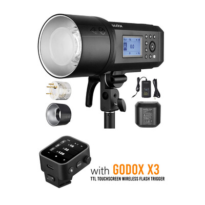 Godox AD600 Pro Witstro All-in-One Outdoor Flash with Godox X3 TTL Touchscreen Wireless Flash Trigger