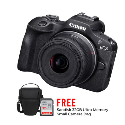 Canon EOS R100 Mirrorless Camera RF-S 18-45mm F4.5-6.3 IS STM Lens