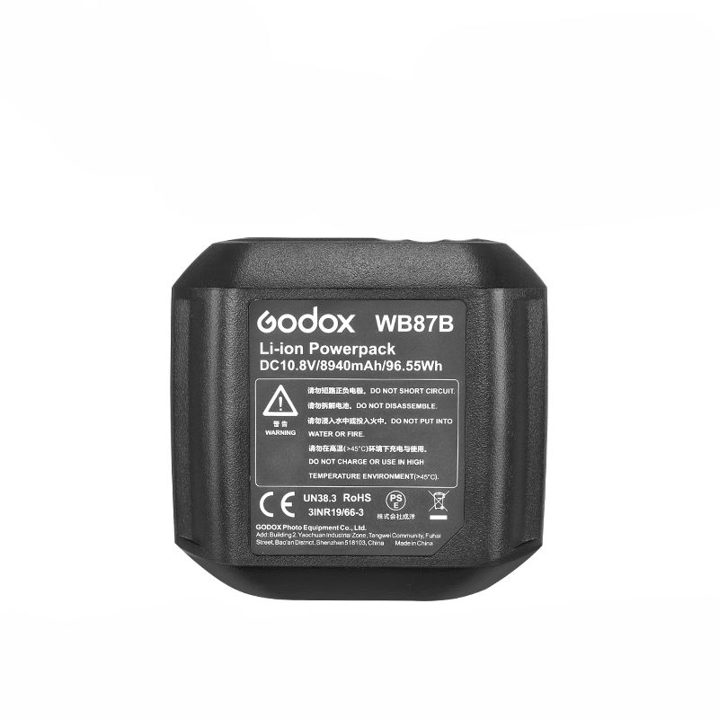 Godox WB87B Power Lithium Battery Pack DC 10.8V/9000mAh Compatible for Godox AD600 AD600B AD600BM AD600M