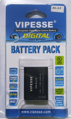 Vipesse EN-EL23 Rechargable Camera Battery Pack
