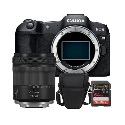 Canon EOS R8 with 24-105mm f/4-7.1 IS STM Lens with FREE 64GB Memory Card and Bag