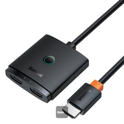 Baseus Airjoy Series 2-in-1Bidirectional HDMI Switch With 1Mtr Cable Black