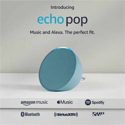 Amazon Echo Pop Full sound compact smart speaker with Alexa - Midnight Teal