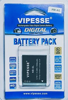Vipesse NB-6L 3.7V 5.6Wh 1500mAh Rechargeable Battery Pack
