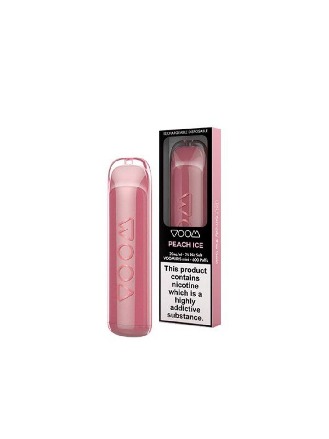 Voom Iris Mini Rechargeable Disposable Vape - Peach Ice 20mg - Single