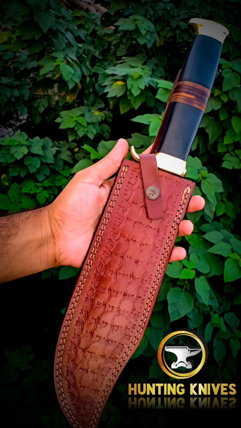 18&quot; Custom Handmade Crocodile Dundee Big Foot Bowie knife for Survival, Camping, Hunting, Fishing, Kitchen and All outdoor activities