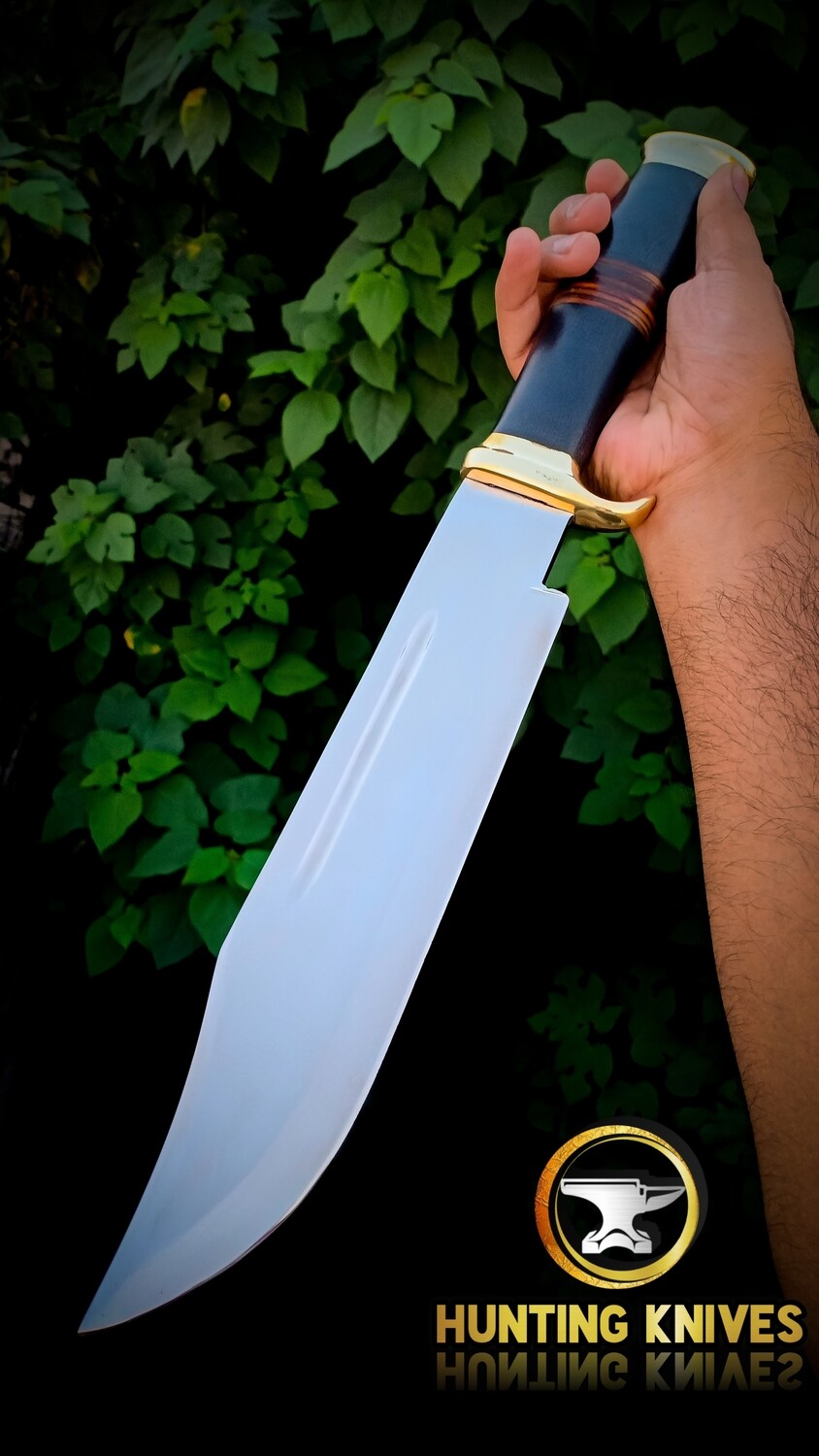 18&quot; Custom Handmade Crocodile Dundee Big Foot Bowie knife for Survival, Camping, Hunting, Fishing, Kitchen and All outdoor activities