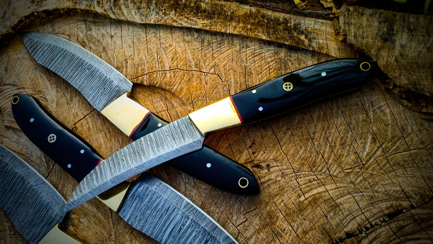Damascus Chef set Premium custom Handmade 5pcs With Leather Cover, Kichten Knife, Damascus Knife Set, Kitchen knives set Best Gift For Her on Christmas 2022
