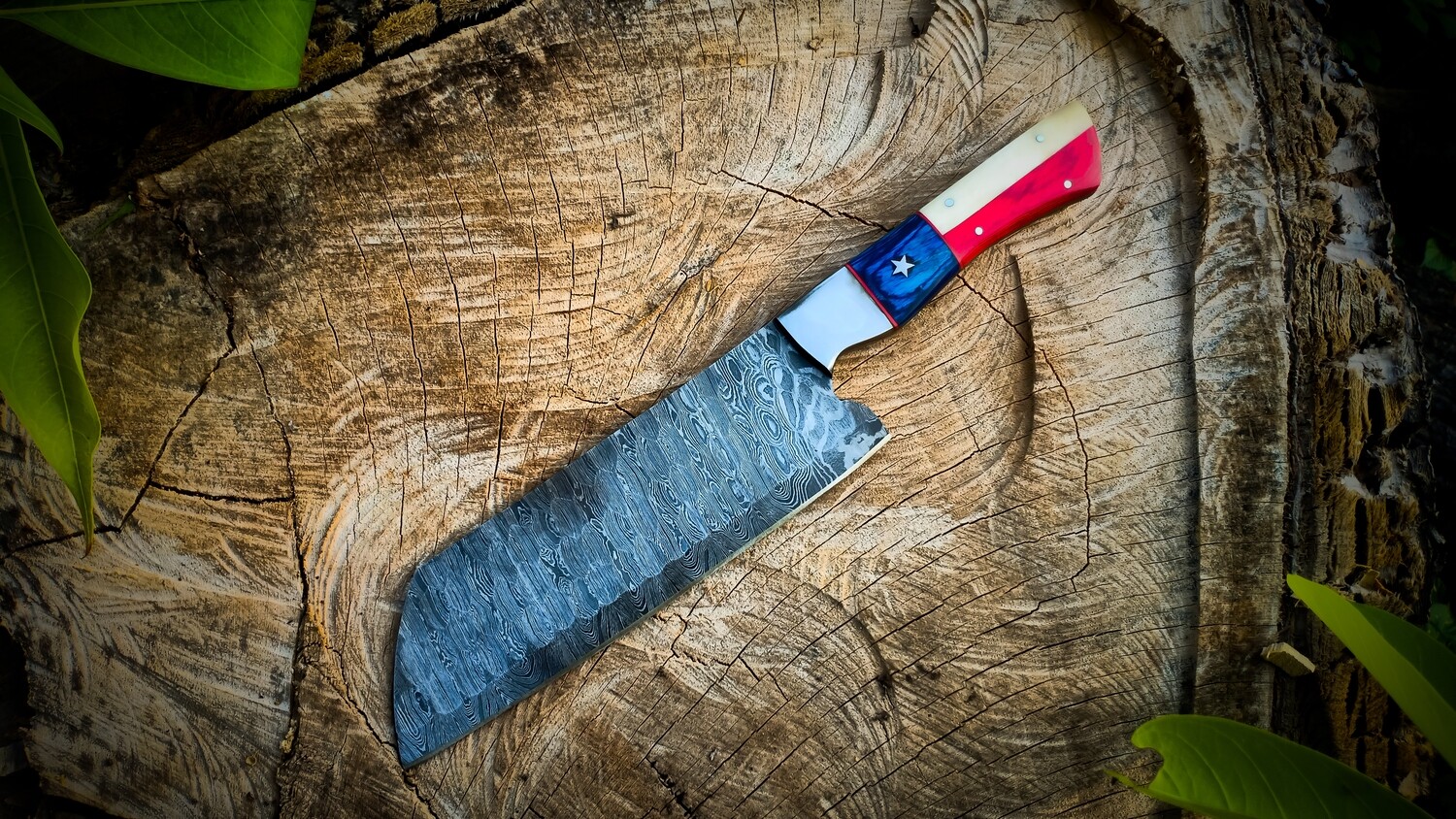 Chef Knives Set Of 5 Pieces Damascus Forged Steel (15n20+1095)