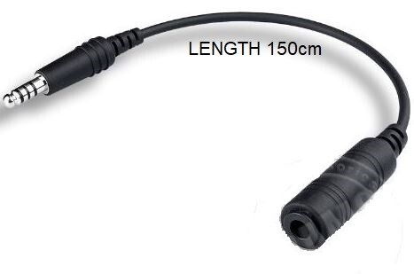 HEADSET EXTENSION CABLE HELICOPTER 150cm