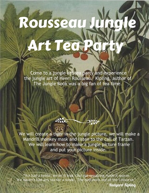 Jungle Art Tea Party with Rousseau and Kipling - Live Zoom Tea Party