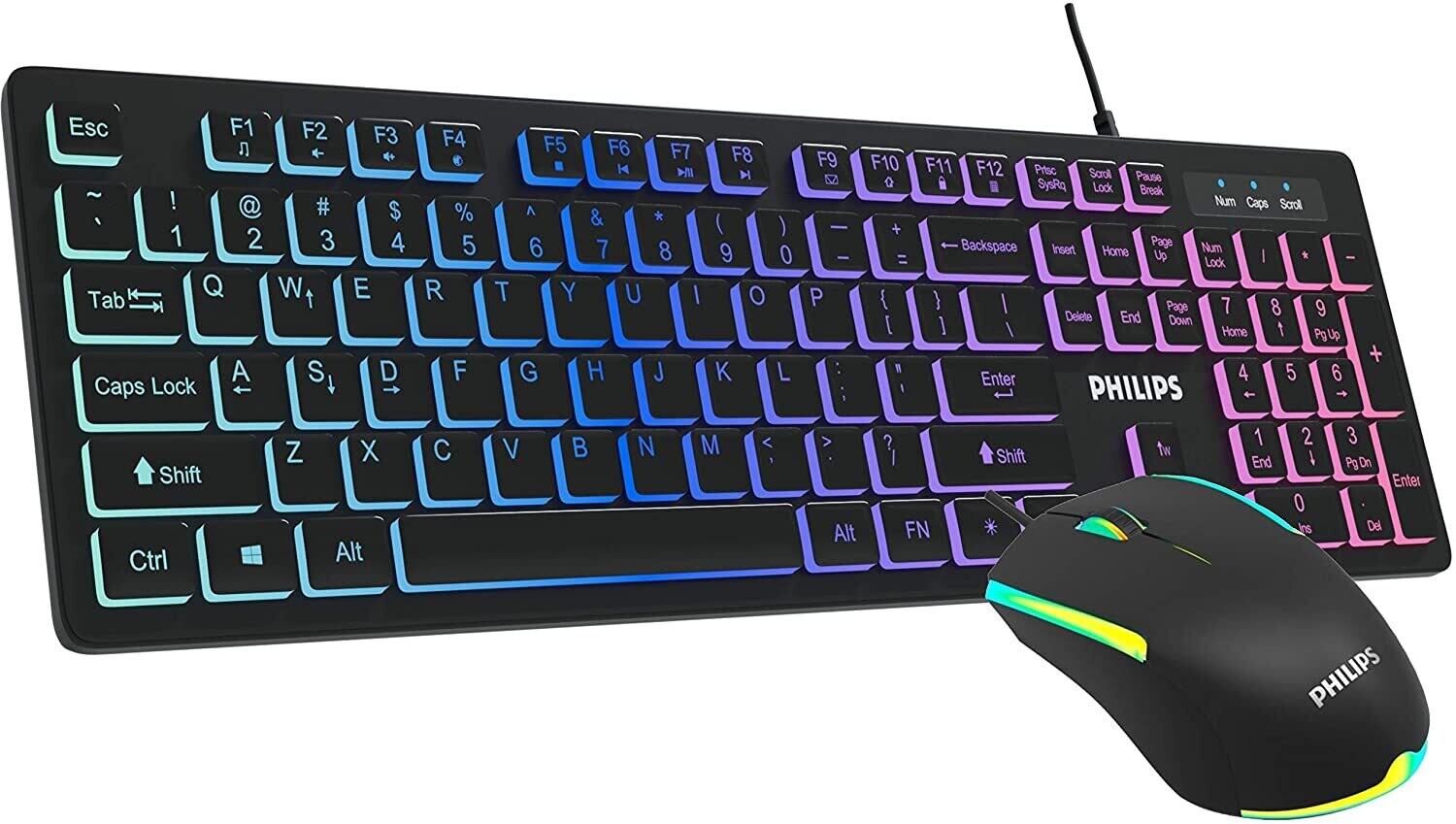 PHILLIPS SPT8264 MOUSE AND QUIET KEYBOARD GAMING COMBO