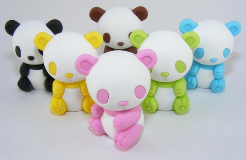 MR. PANDA ERASERS in 6 colors