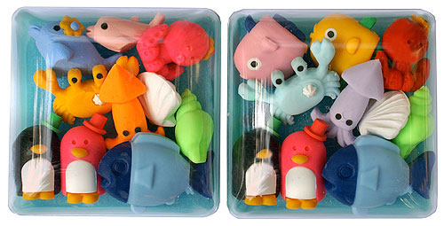 MARINE ANIMAL ERASER BOX
