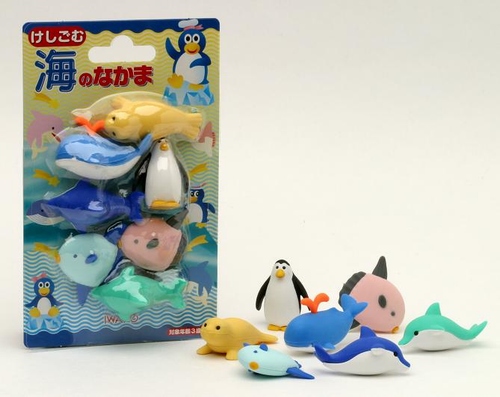 SEA WORLD ERASER CARD SET