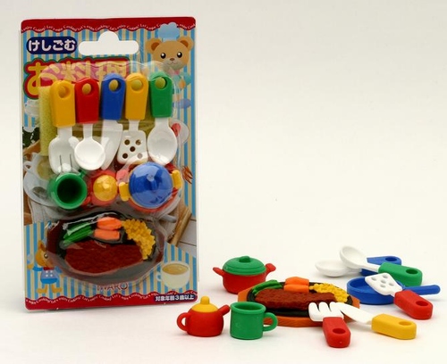 KITCHEN DINNER ERASER CARD SET