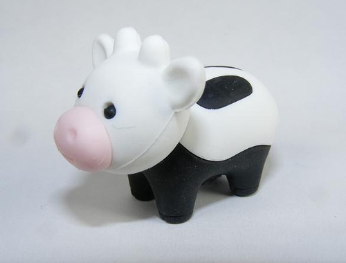 BLACK/WHITE COW ERASER