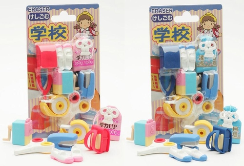 SCHOOL ERASER CARD SET