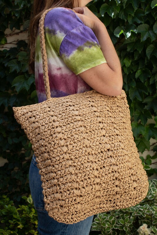 Bolso de raffia Buclé