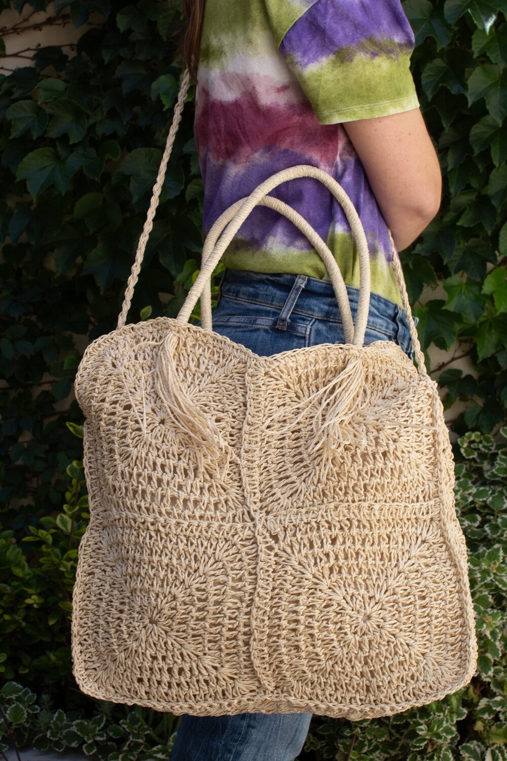 Bolso de raffia Granny