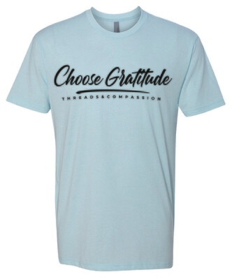 Choose Gratitude Ice Blue Tee