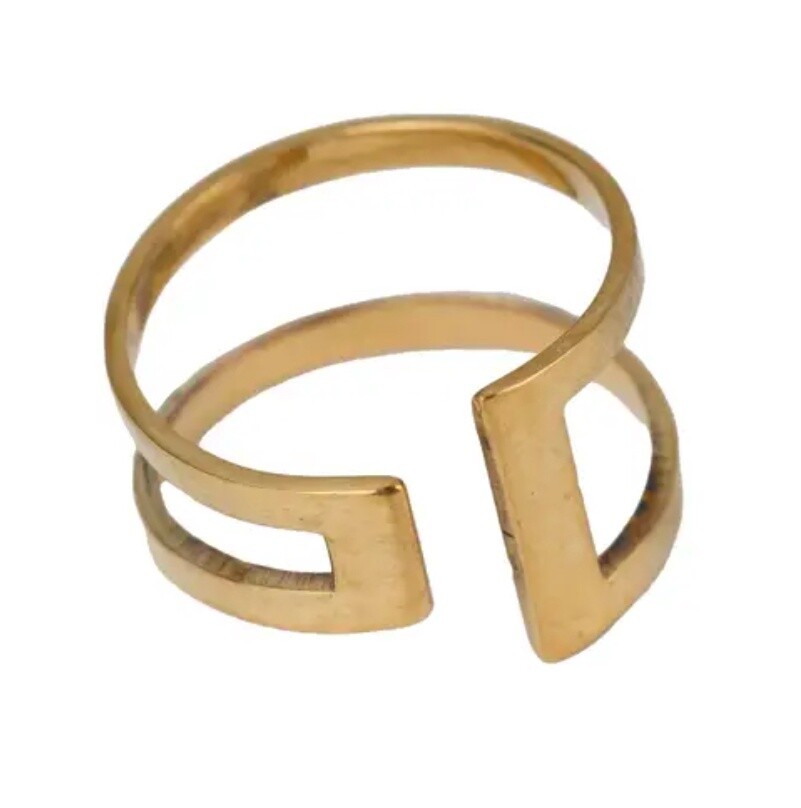 Duality Cuff Ring - Bombshell Brass
