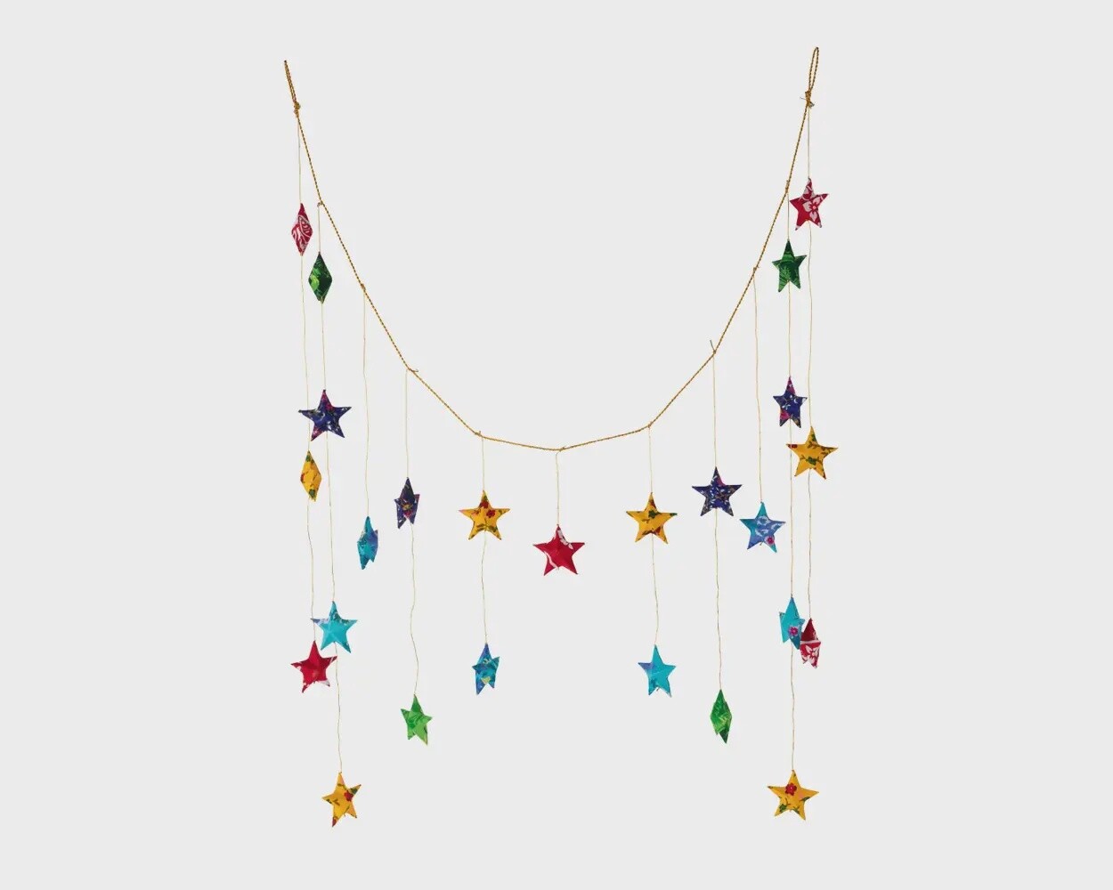 Upcycled Sari Star Valance 39wx23