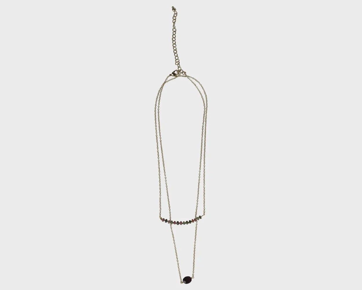 Double Strand Garnet Necklace